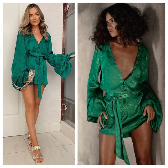 green emerald velvet dress Rat & Boa Harlequin Dress – Taite Ro